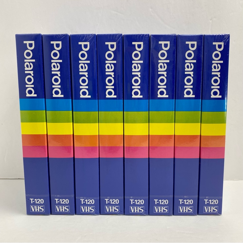 Lot of 8 Polaroid Supercolor Plus Video Recording Tapes VHS T-120 6Hr Sealed NIP